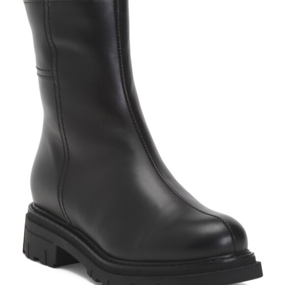 NEW LA CANADIENNE Leather Debby Boots in black for women 1225 15m8 - Picture 3 of 5